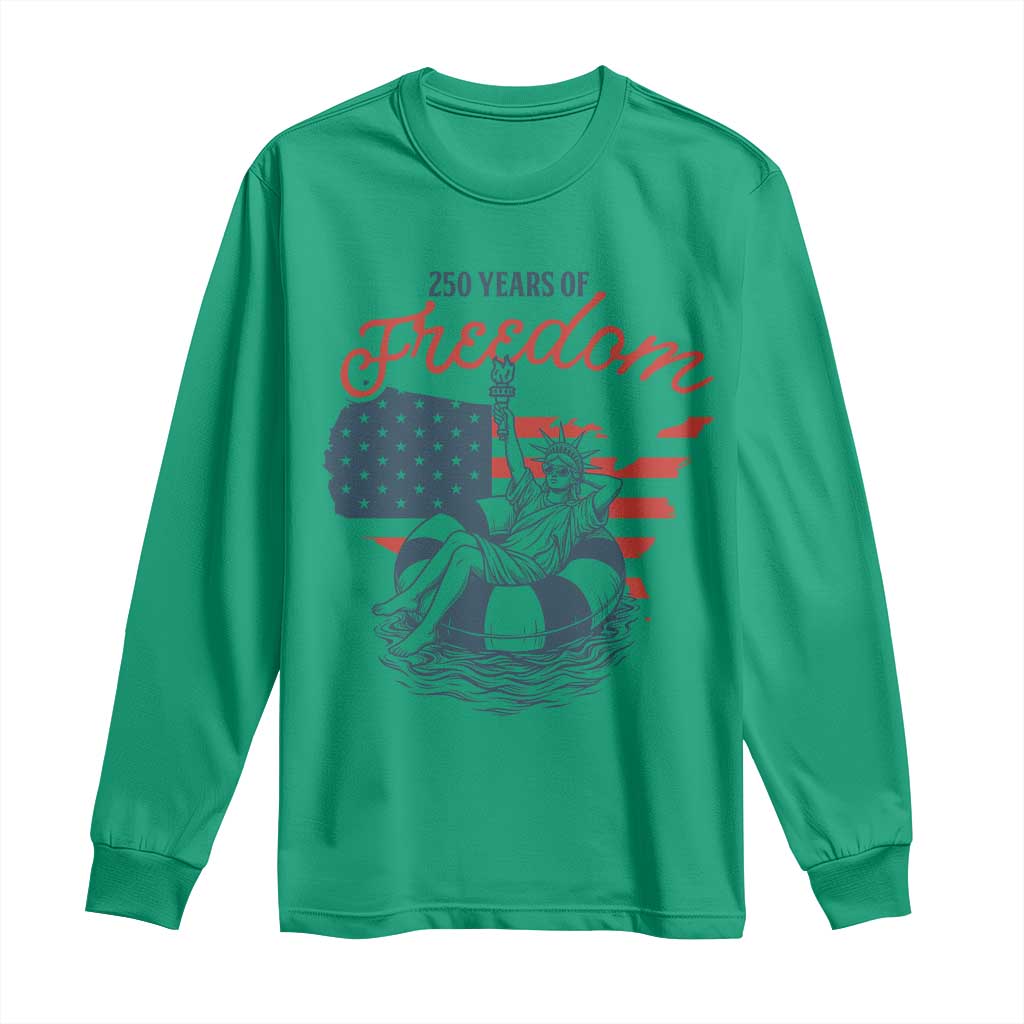 Chill The Fourth Out Long Sleeve Shirt Funny Statue of Liberty 4th of July