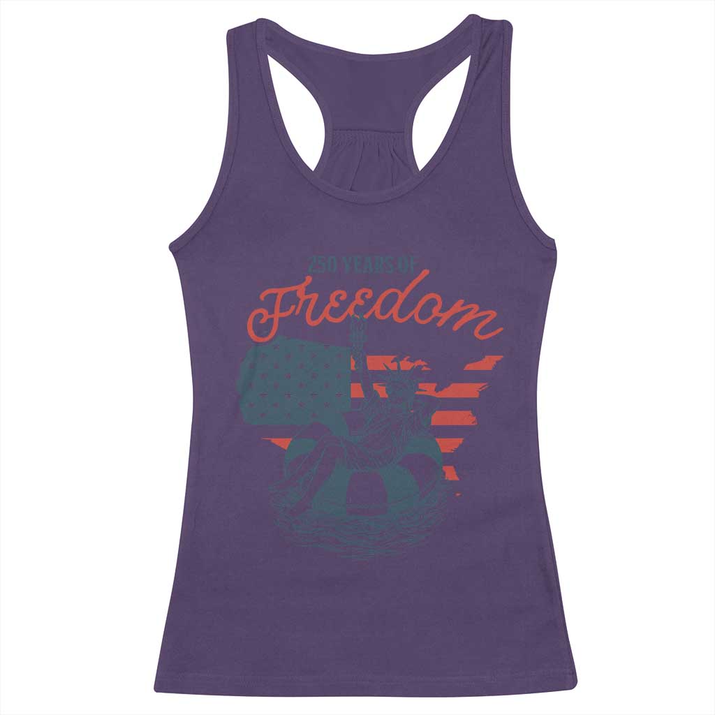 Chill The Fourth Out Racerback Tank Top Funny Statue of Liberty 4th of July
