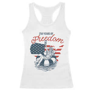 Chill The Fourth Out Racerback Tank Top Funny Statue of Liberty 4th of July