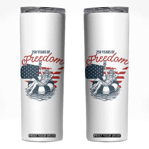 Chill The Fourth Out Skinny Tumbler Funny Statue of Liberty 4th of July