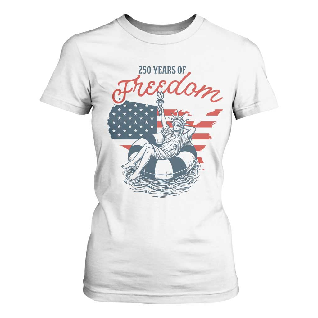 Chill The Fourth Out T Shirt For Women Funny Statue of Liberty 4th of July TS14 White Print Your Wear
