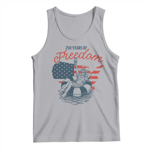 Chill The Fourth Out Tank Top Funny Statue of Liberty 4th of July