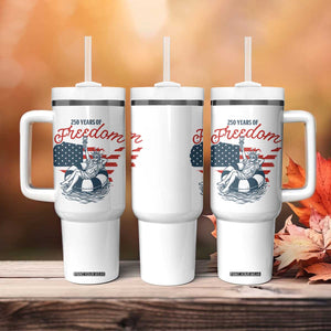 Chill The Fourth Out Tumbler With Handle Funny Statue of Liberty 4th of July