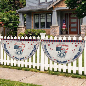 250 Years Of Freedom Patriotic Fan Flag America Raccoon Goose Highland Cow 4th of July