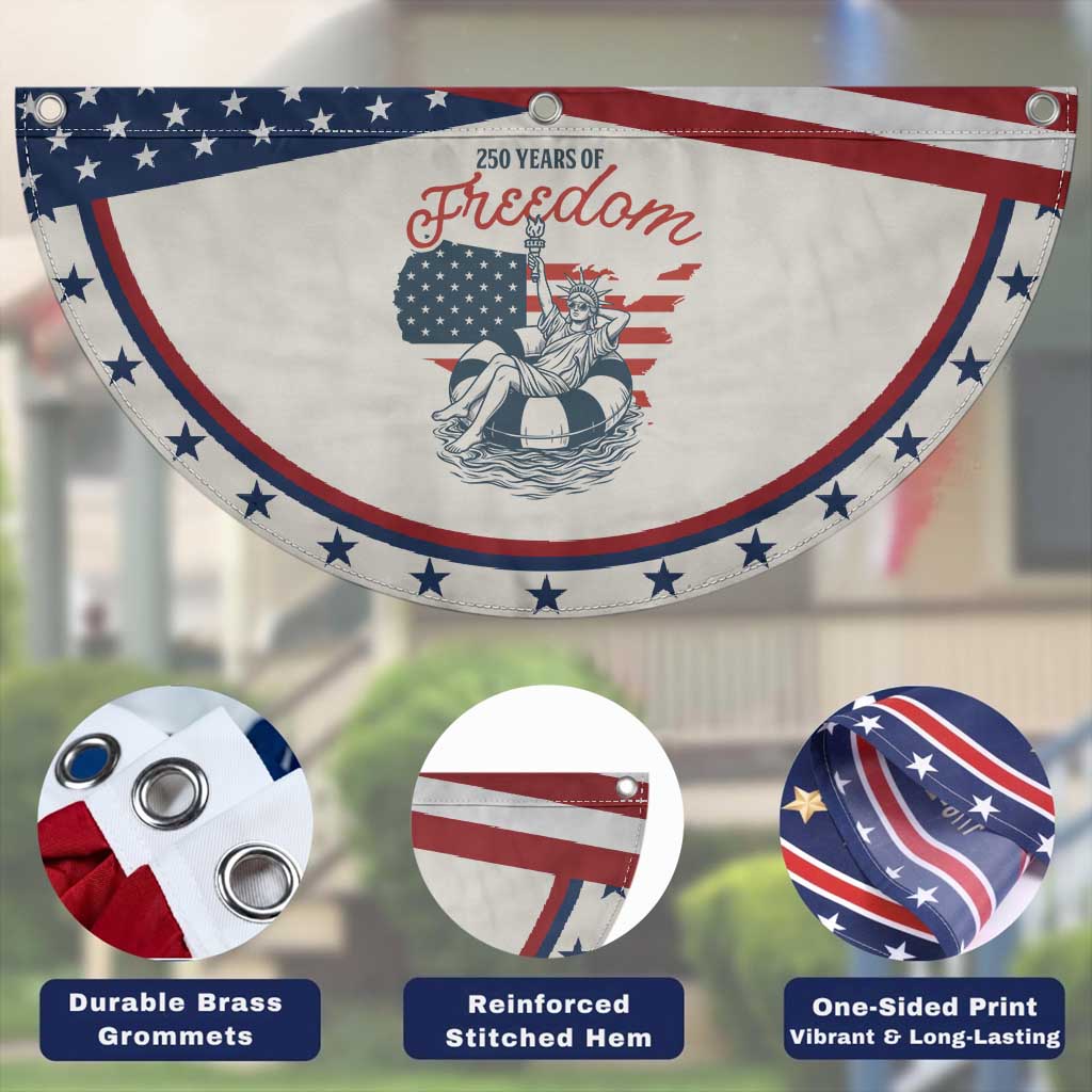 250 Years Of Freedom Patriotic Fan Flag America Raccoon Goose Highland Cow 4th of July