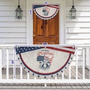 250 Years Of Freedom Patriotic Fan Flag America Raccoon Goose Highland Cow 4th of July