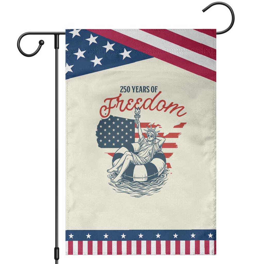 Chill The Fourth Out Patriotic Garden Flag Funny Statue of Liberty 4th of July
