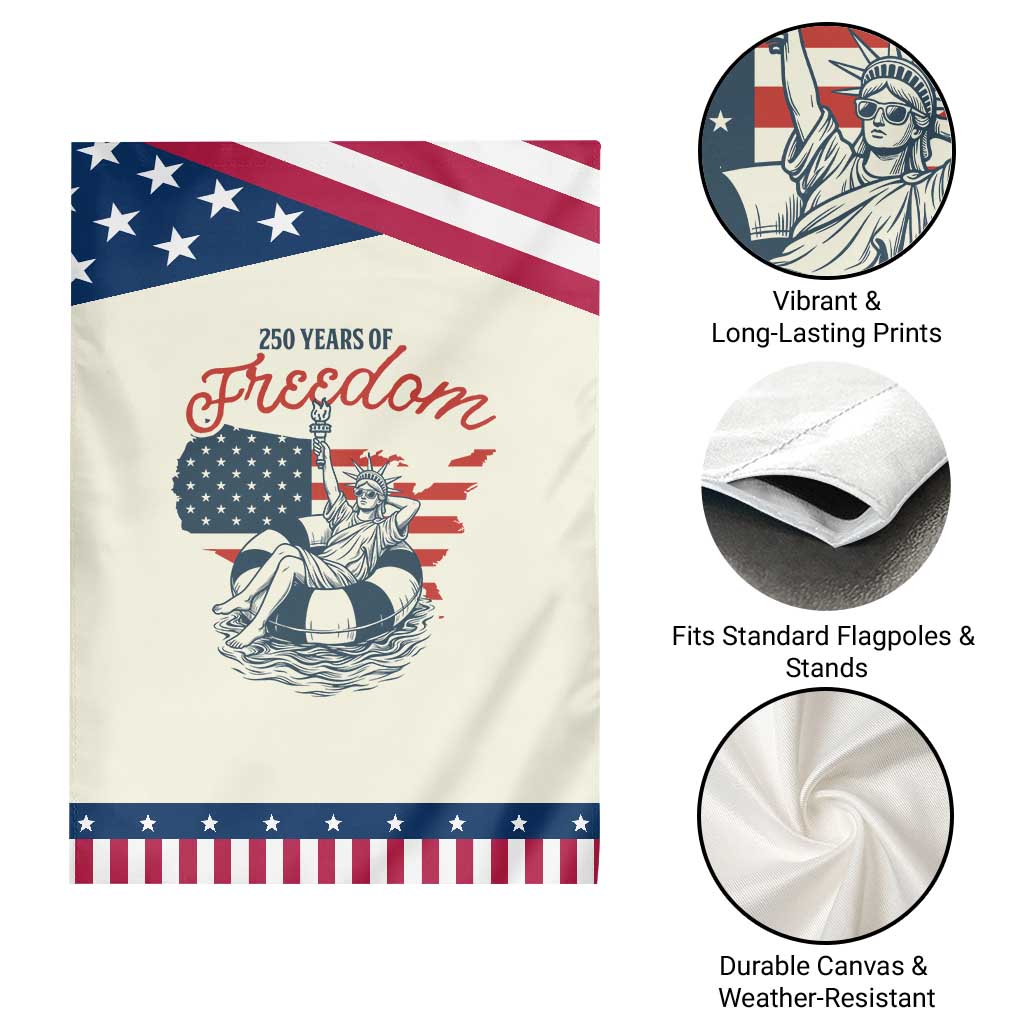 Chill The Fourth Out Patriotic Garden Flag Funny Statue of Liberty 4th of July