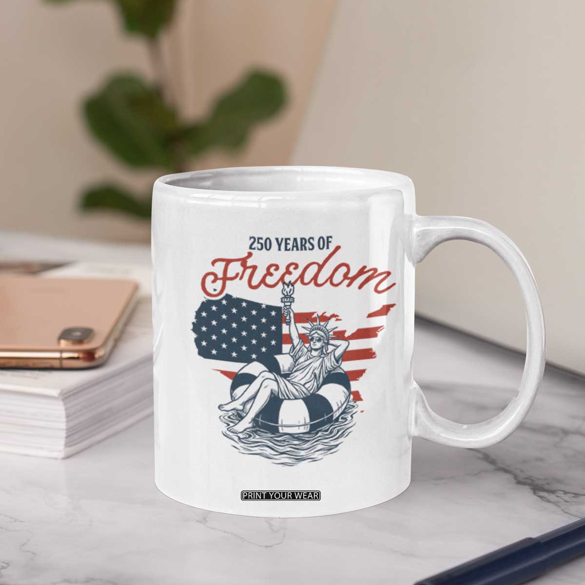 Chill The Fourth Out Coffee Mug Funny Statue of Liberty 4th of July