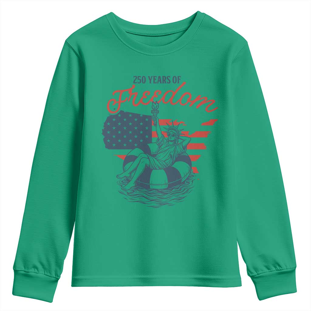 Chill The Fourth Out Youth Sweatshirt Funny Statue of Liberty 4th of July