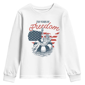 Chill The Fourth Out Youth Sweatshirt Funny Statue of Liberty 4th of July