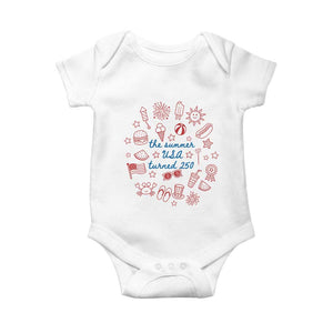 The Summer USA Turned 250 Baby Onesie 250 Years America Anniversary 4th of July TS14 White Print Your Wear