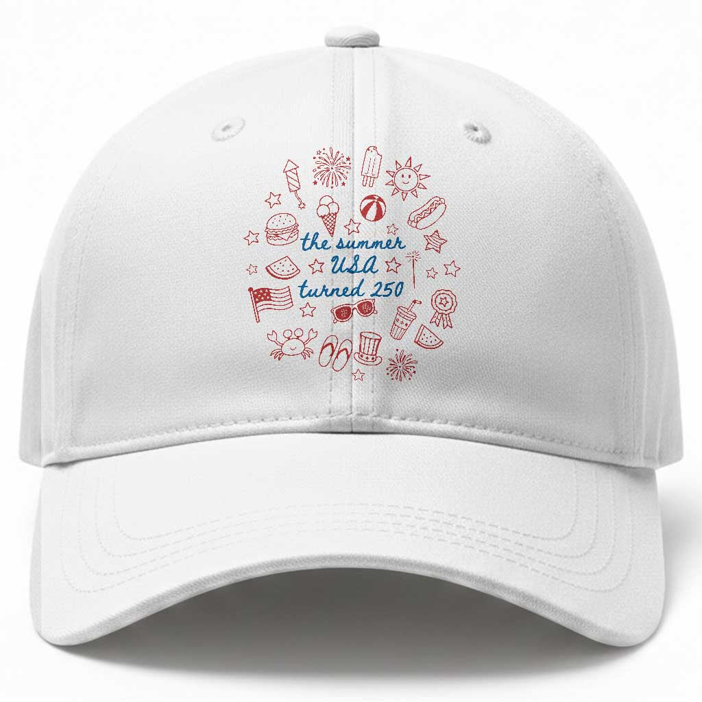 The Summer USA Turned 250 Baseball Cap 250 Years America Anniversary 4th of July