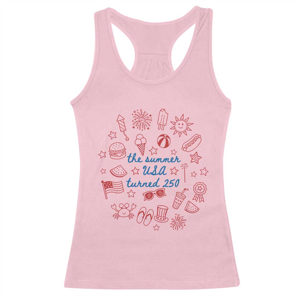 The Summer USA Turned 250 Racerback Tank Top 250 Years America Anniversary 4th of July