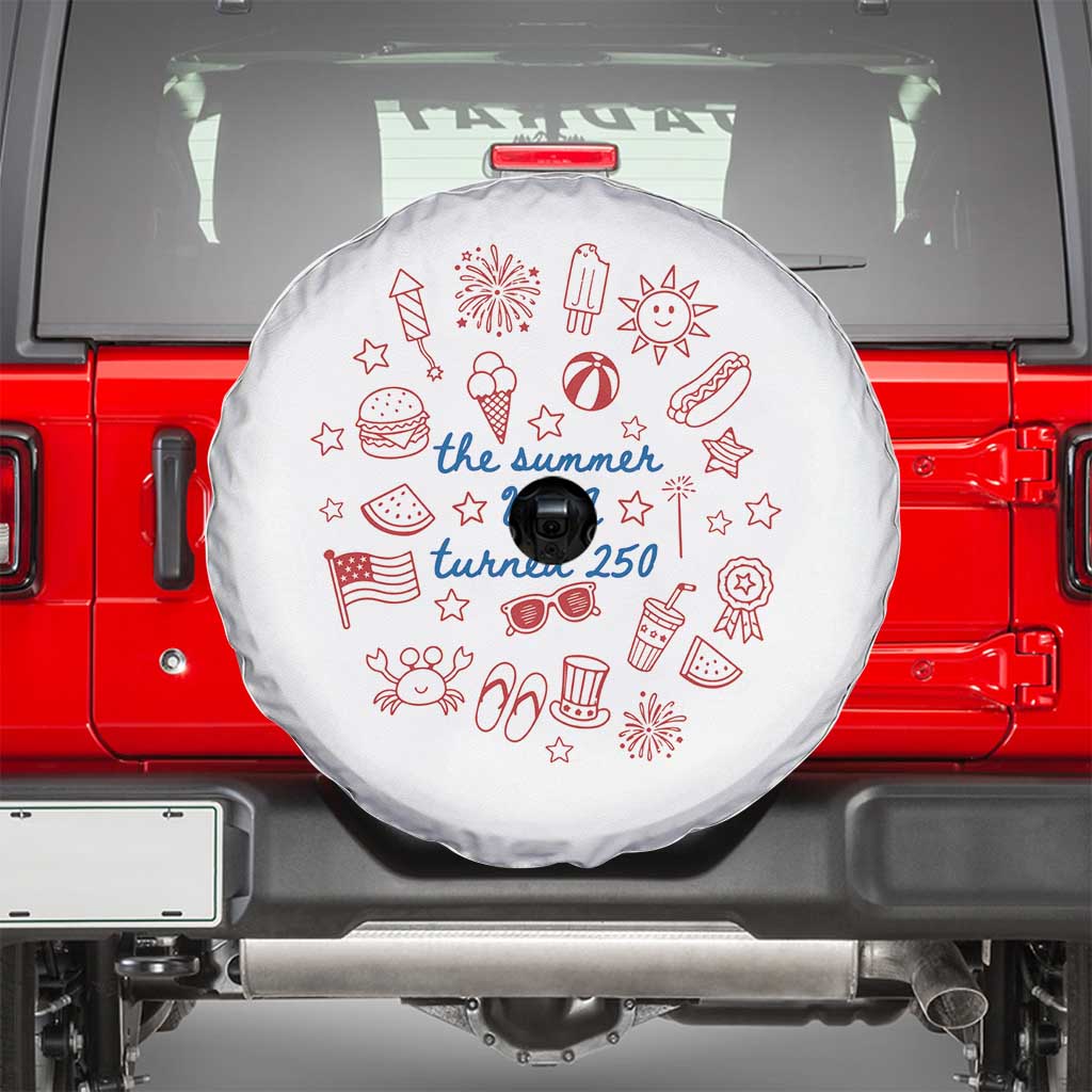 The Summer USA Turned 250 Spare Tire Cover 250 Years America Anniversary 4th of July