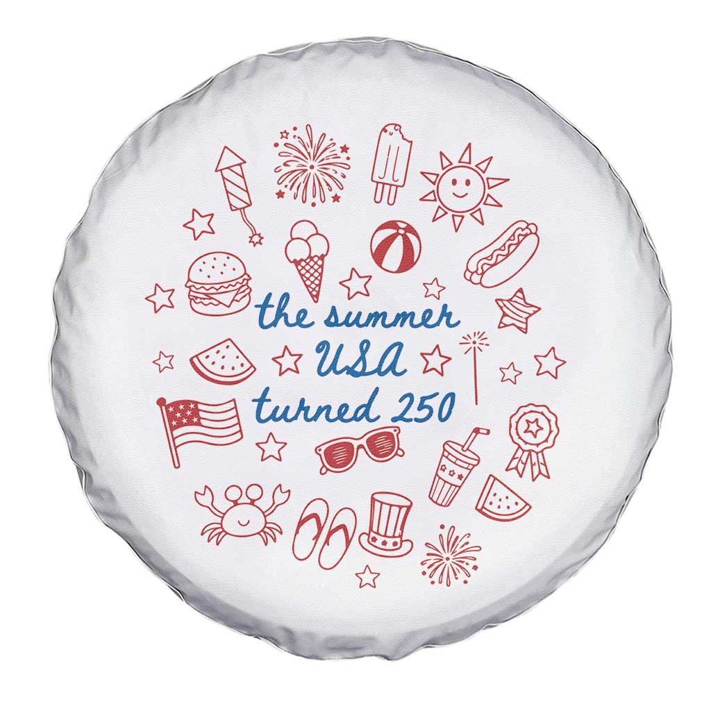 The Summer USA Turned 250 Spare Tire Cover 250 Years America Anniversary 4th of July