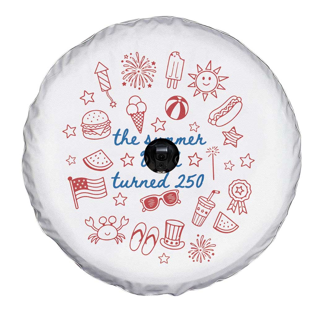 The Summer USA Turned 250 Spare Tire Cover 250 Years America Anniversary 4th of July