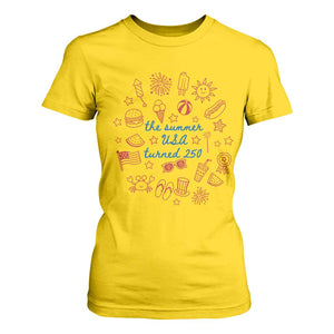 The Summer USA Turned 250 T Shirt For Women 250 Years America Anniversary 4th of July