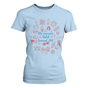 The Summer USA Turned 250 T Shirt For Women 250 Years America Anniversary 4th of July