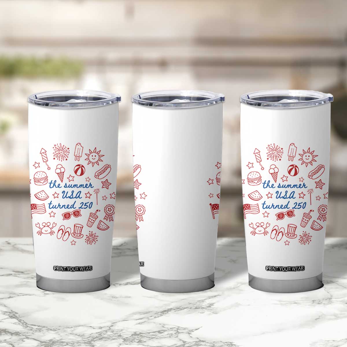 The Summer USA Turned 250 Tumbler Cup 250 Years America Anniversary 4th of July
