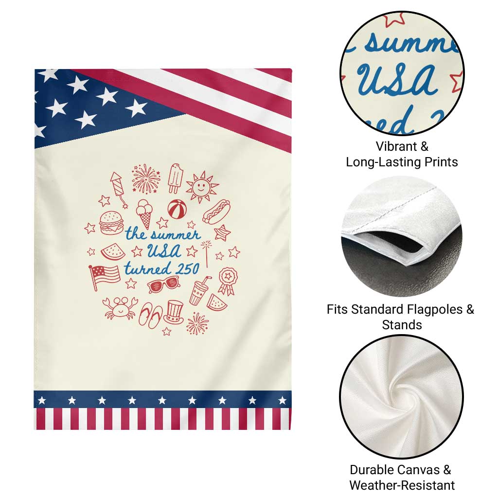 The Summer USA Turned 250 Patriotic Garden Flag 250 Years America Anniversary 4th of July TS14 Print Your Wear
