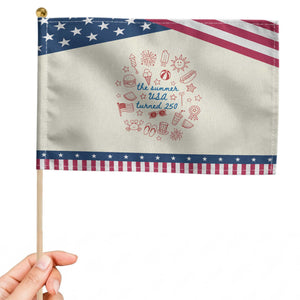 The Summer USA Turned 250 Patriotic Handheld Flag 250 Years America Anniversary 4th of July