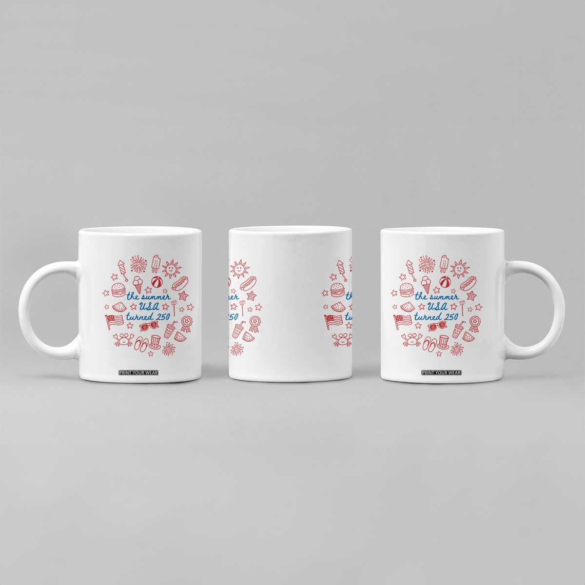 The Summer USA Turned 250 Coffee Mug 250 Years America Anniversary 4th of July