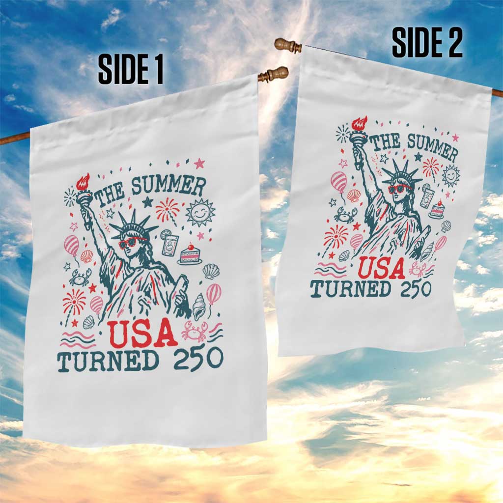 250 Years America Anniversary Statue of Liberty Garden Flag The Summer USA Turned 250