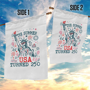 250 Years America Anniversary Statue of Liberty Garden Flag The Summer USA Turned 250