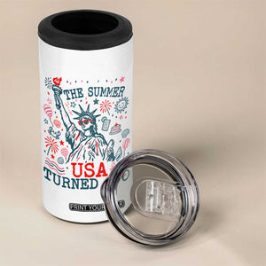 250 Years America Anniversary Statue of Liberty 4 in 1 Can Cooler Tumbler The Summer USA Turned 250