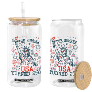 250 Years America Anniversary Statue of Liberty Glass Can The Summer USA Turned 250 TS14 Print Your Wear