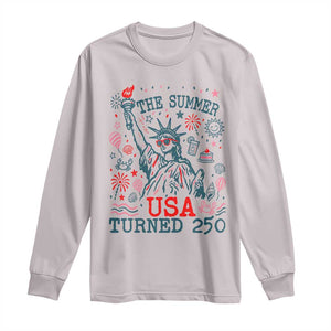 250 Years America Anniversary Statue of Liberty Long Sleeve Shirt The Summer USA Turned 250