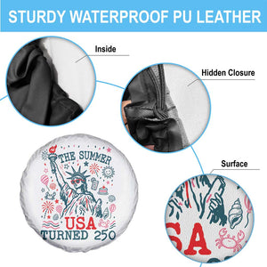 250 Years America Anniversary Statue of Liberty Spare Tire Cover The Summer USA Turned 250 TS14 Print Your Wear
