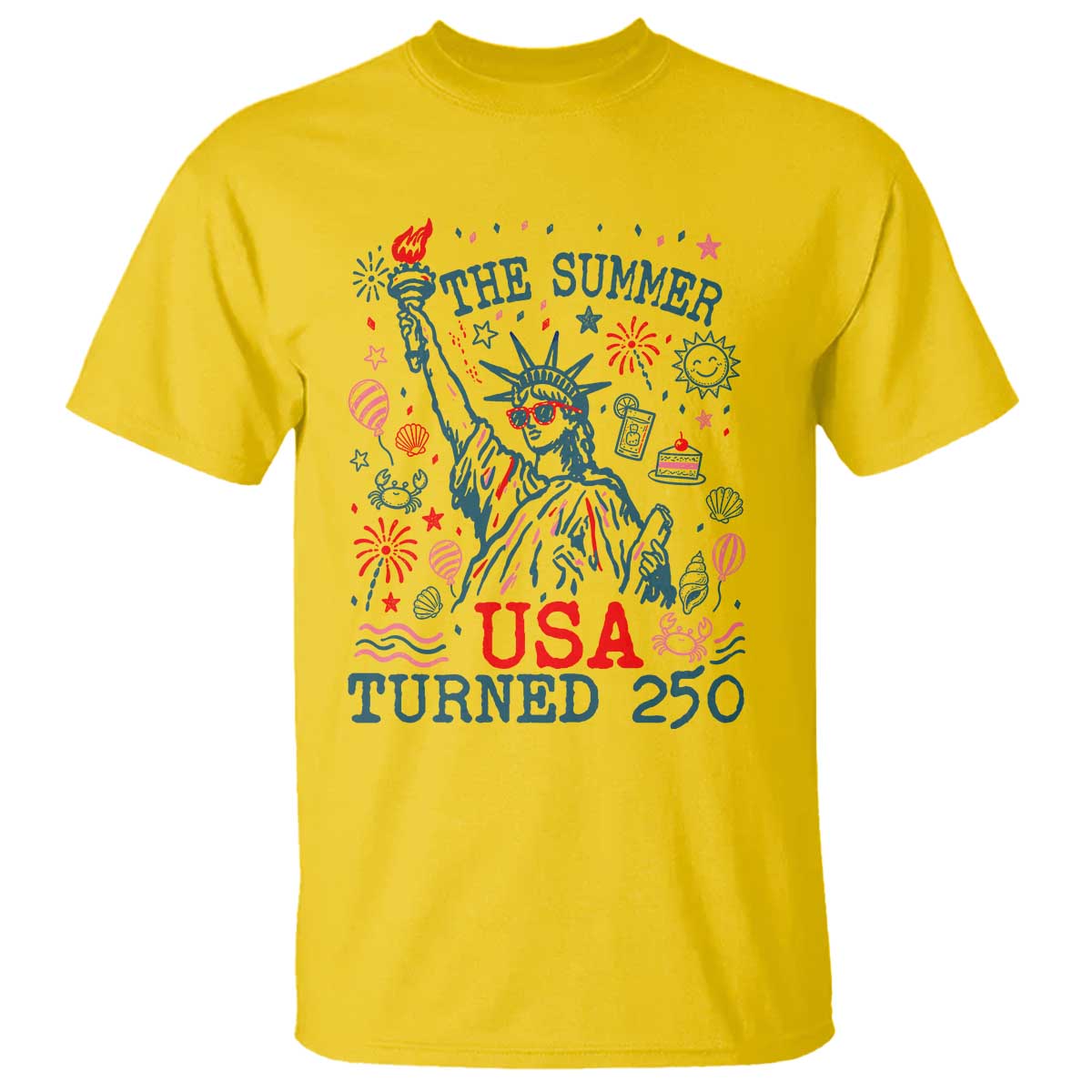 250 Years America Anniversary Statue of Liberty T Shirt The Summer USA Turned 250