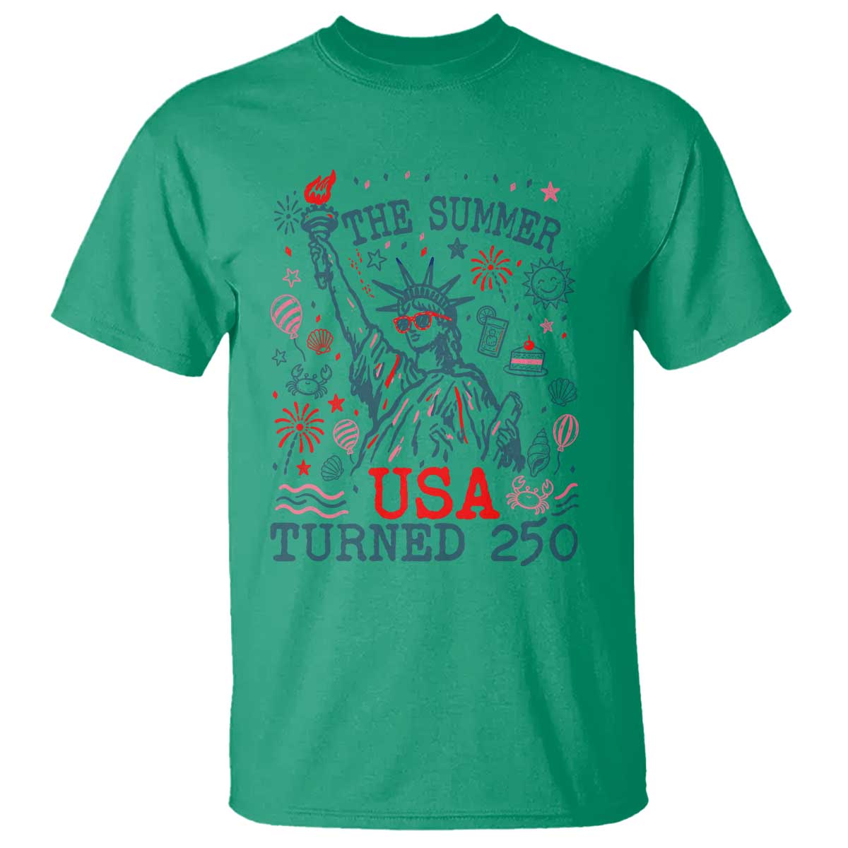 250 Years America Anniversary Statue of Liberty T Shirt The Summer USA Turned 250
