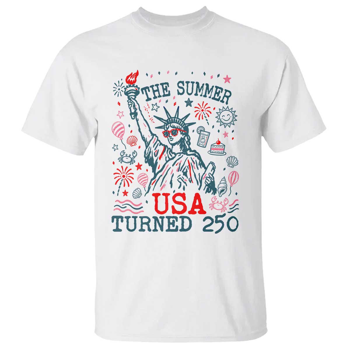 250 Years America Anniversary Statue of Liberty T Shirt The Summer USA Turned 250