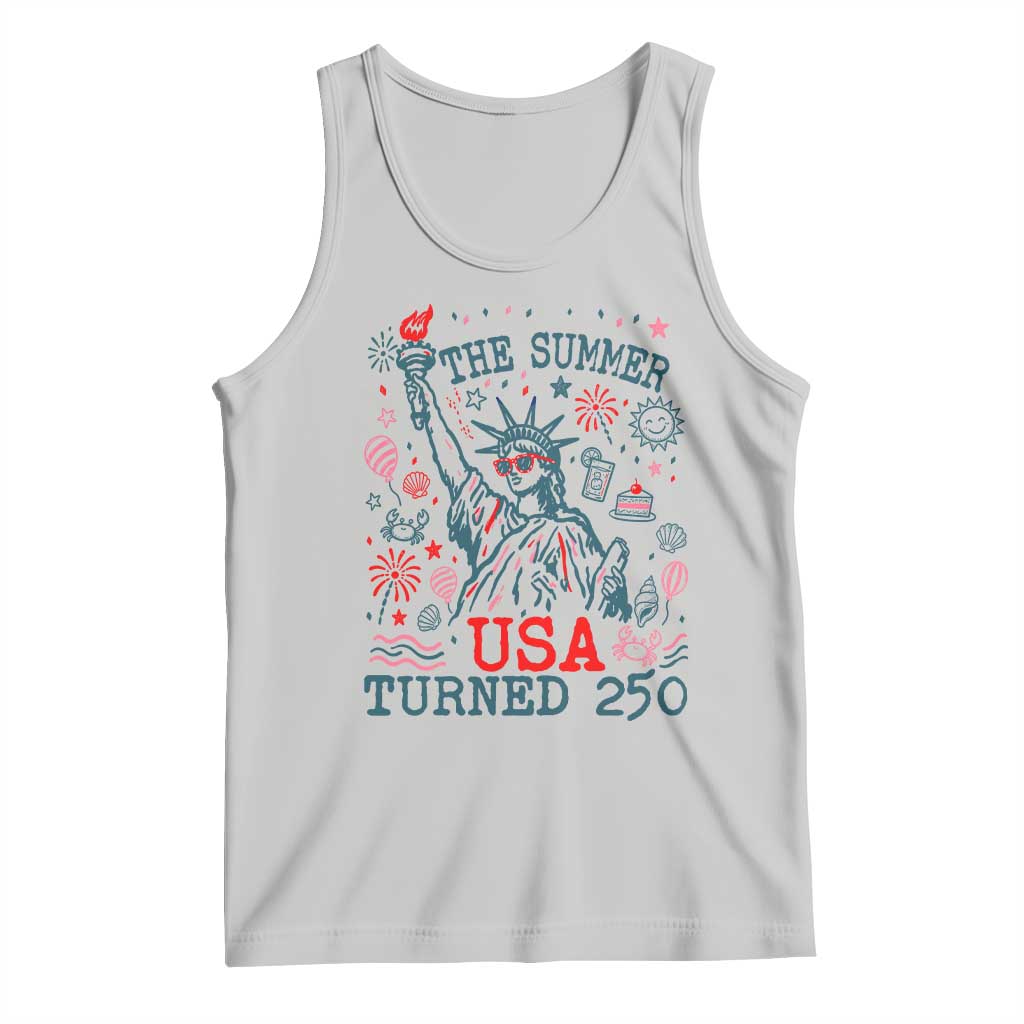 250 Years America Anniversary Statue of Liberty Tank Top The Summer USA Turned 250