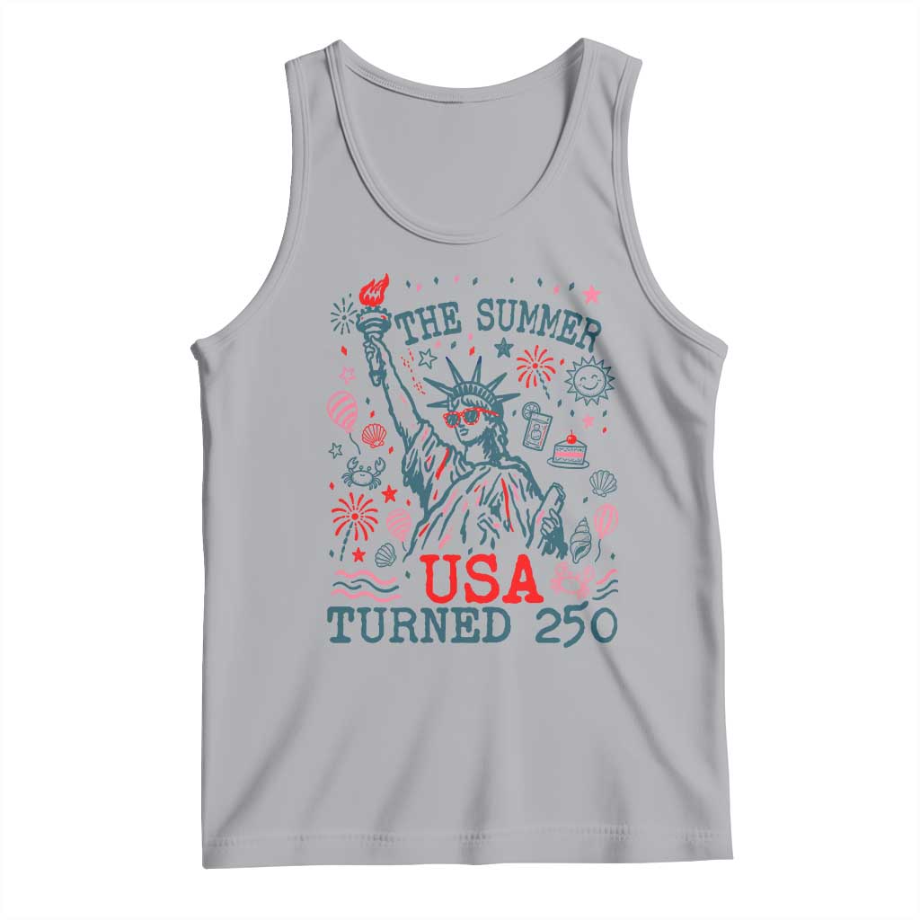 250 Years America Anniversary Statue of Liberty Tank Top The Summer USA Turned 250