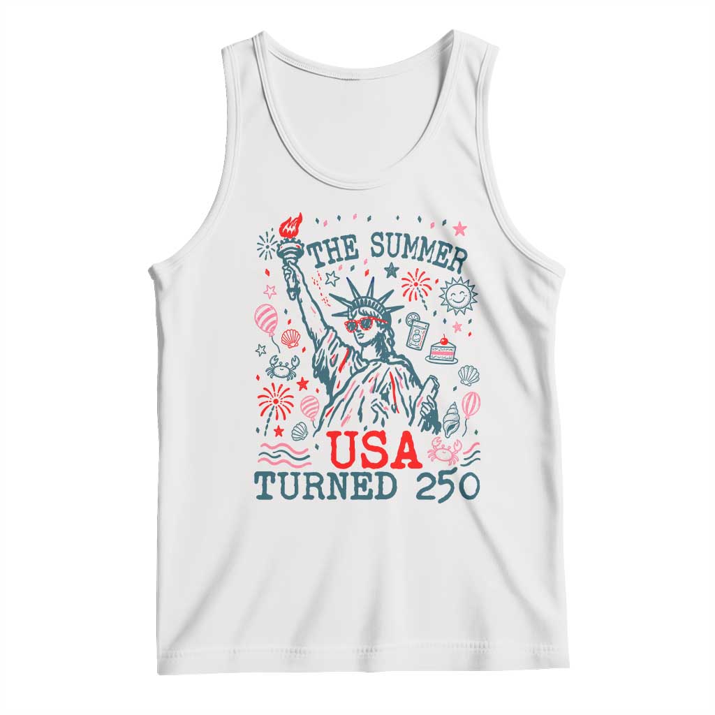 250 Years America Anniversary Statue of Liberty Tank Top The Summer USA Turned 250