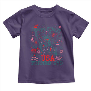 250 Years America Anniversary Statue of Liberty Toddler T Shirt The Summer USA Turned 250