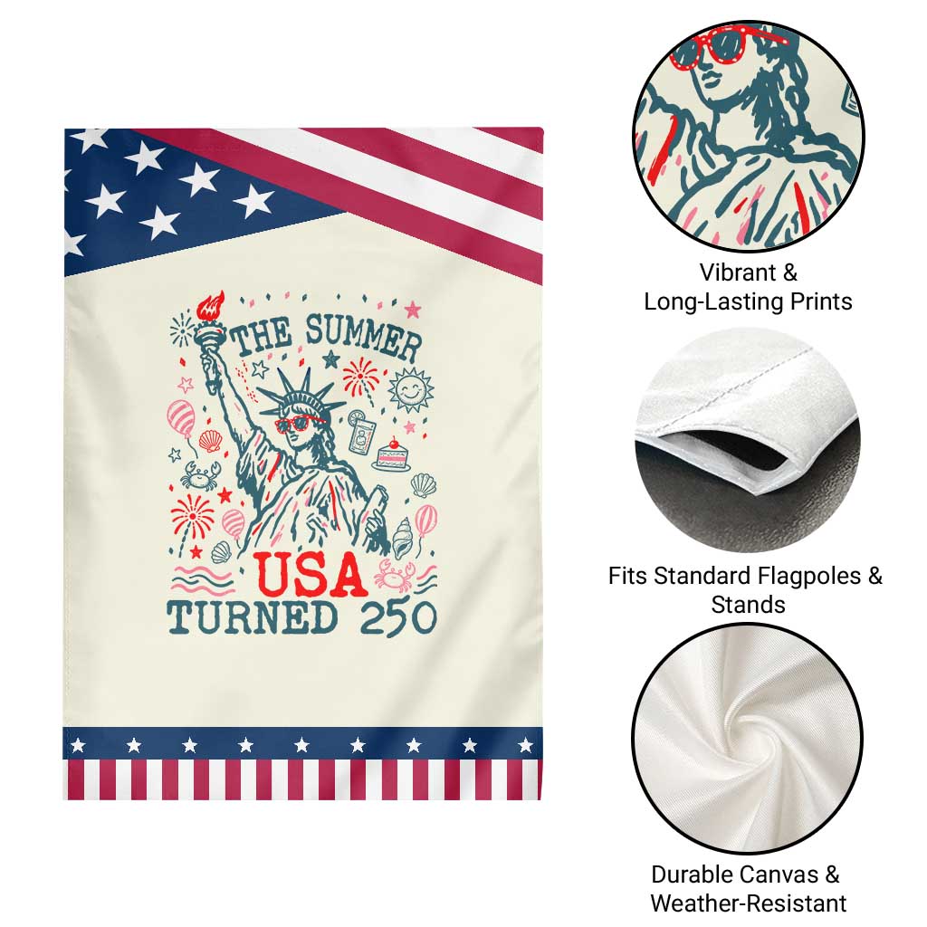 250 Years America Anniversary Statue of Liberty Patriotic Garden Flag The Summer USA Turned 250