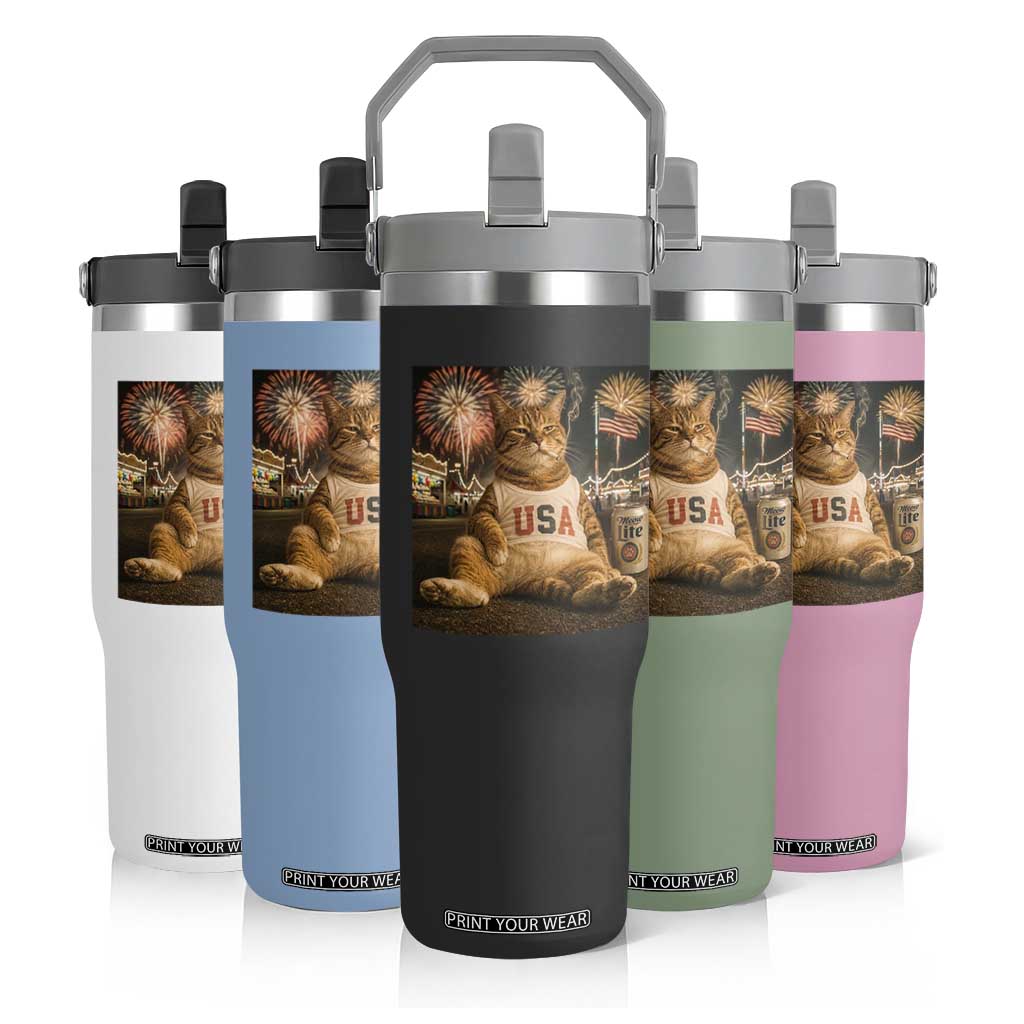 USA 250th Anniversary Statue of Liberty Flip Straw Tumbler The Summer USA Turned 250 TS14 Print Your Wear