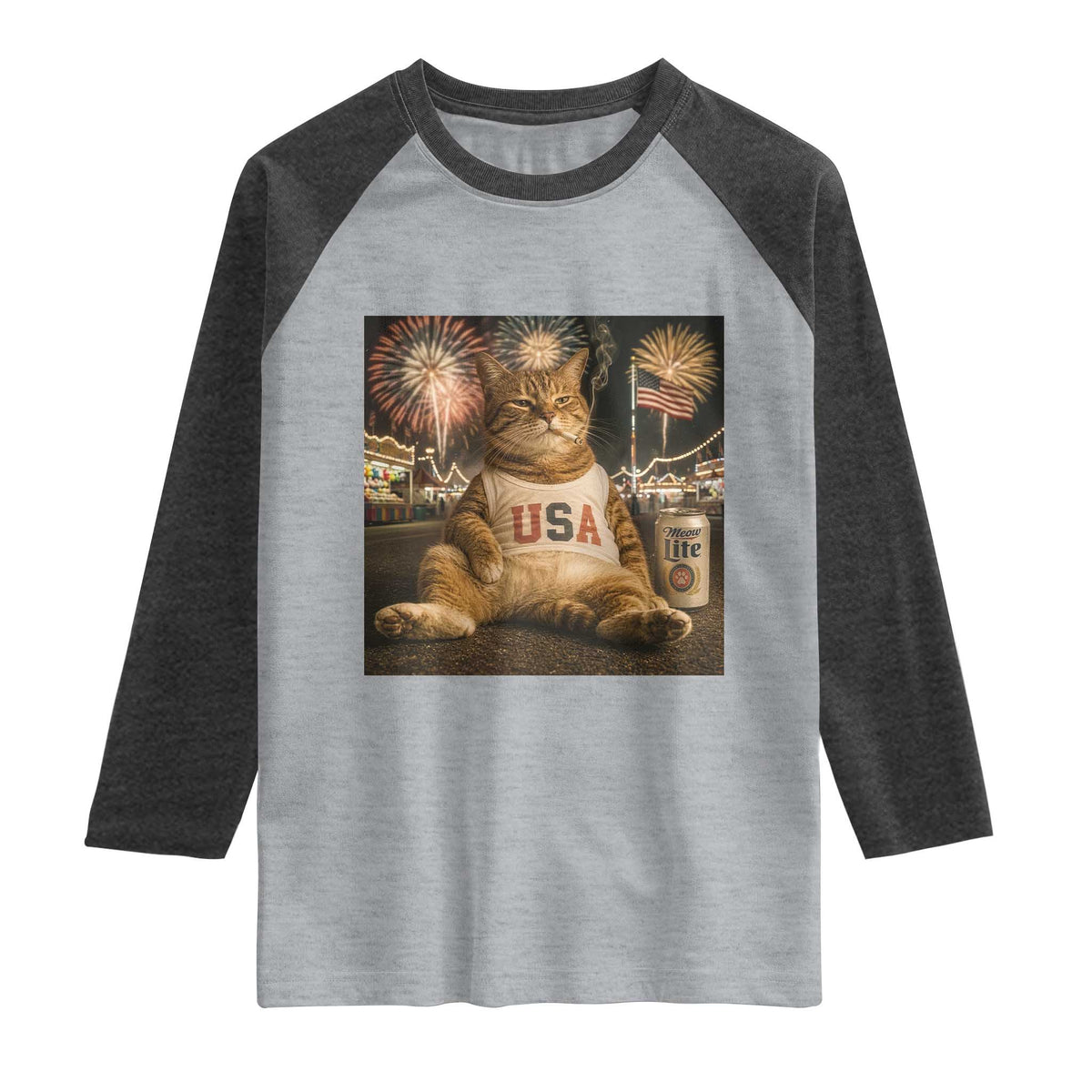 USA 250th Anniversary Statue of Liberty Raglan Shirt The Summer USA Turned 250