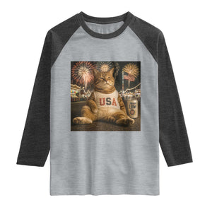 USA 250th Anniversary Statue of Liberty Raglan Shirt The Summer USA Turned 250