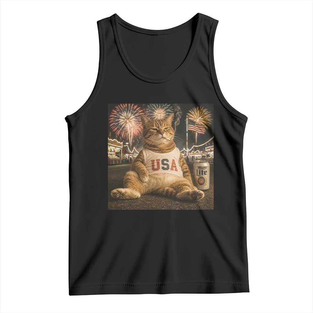 USA 250th Anniversary Statue of Liberty Tank Top The Summer USA Turned 250 TS14 Black Print Your Wear