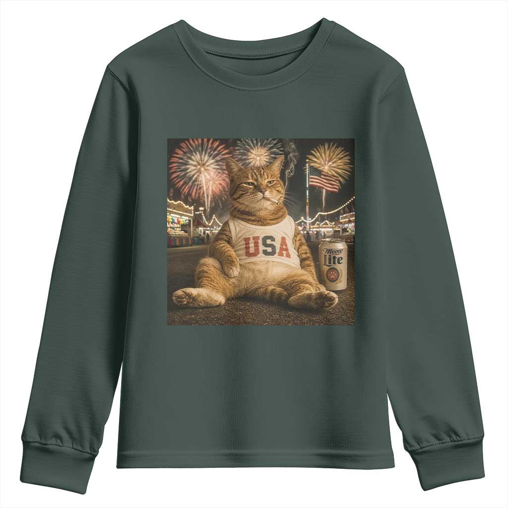 USA 250th Anniversary Statue of Liberty Youth Sweatshirt The Summer USA Turned 250