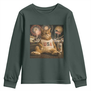 USA 250th Anniversary Statue of Liberty Youth Sweatshirt The Summer USA Turned 250