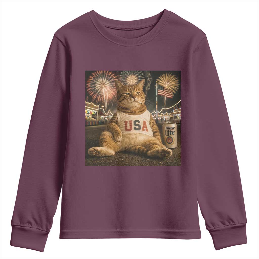 USA 250th Anniversary Statue of Liberty Youth Sweatshirt The Summer USA Turned 250