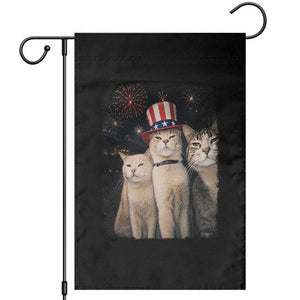 Patriotic Smoking Cat Garden Flag Funny American Cat Lover 4th of July