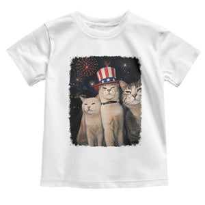 Patriotic Smoking Cat Toddler T Shirt Funny American Cat Lover 4th of July